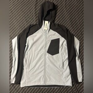 Adidas Men's Sz Large Terrex Hiking JN6977  Insulated Jacket Aqua Black See Pics